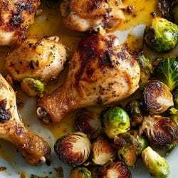 Must-Try Coriander Chicken with Roasted Veggies - Coriander Seed Chicken Caramelized Brussels Sprouts 1 1