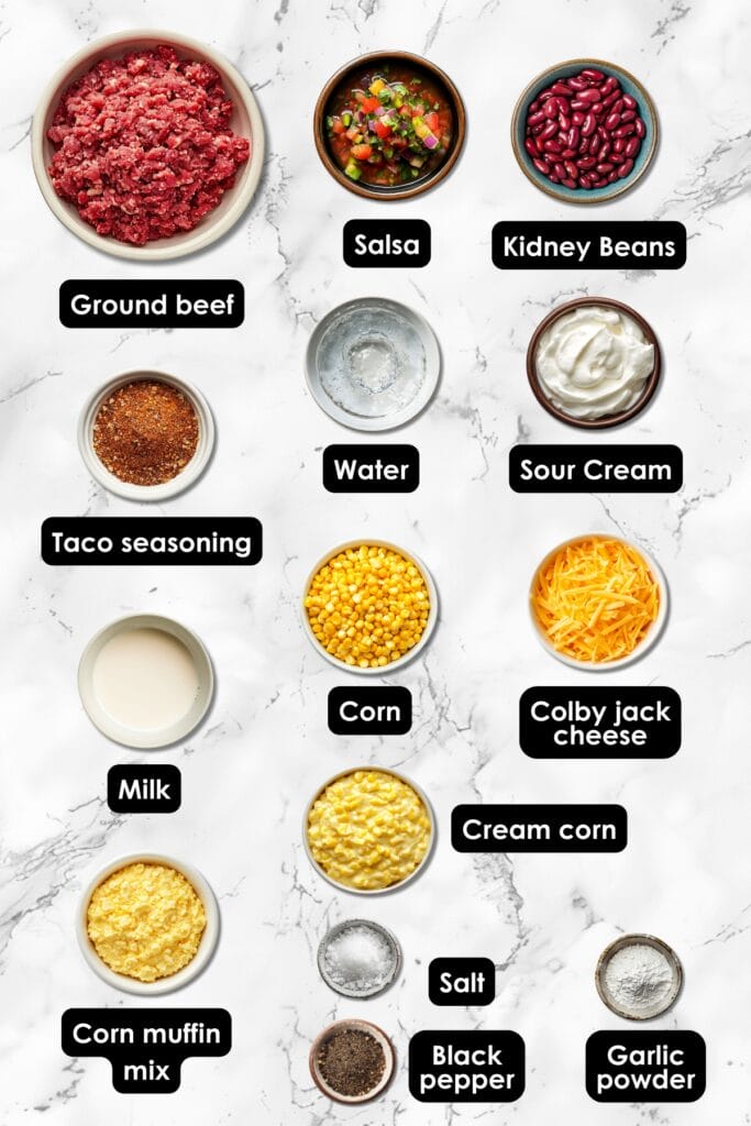 Cowboy Cornbread Casserole Takes Tex-Mex to New Heights 3 Cowboy Cornbread Casserole Takes Tex-Mex to New Heights - Cowboy Cornbread Casserole Ingredients