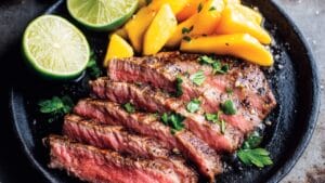 The Best Cuban Flank Steak Recipe for a Crowd-Pleasing Dinner 1 The Best Cuban Flank Steak Recipe for a Crowd-Pleasing Dinner - Cuban Flank Steak with Lime Fresh Mango 1