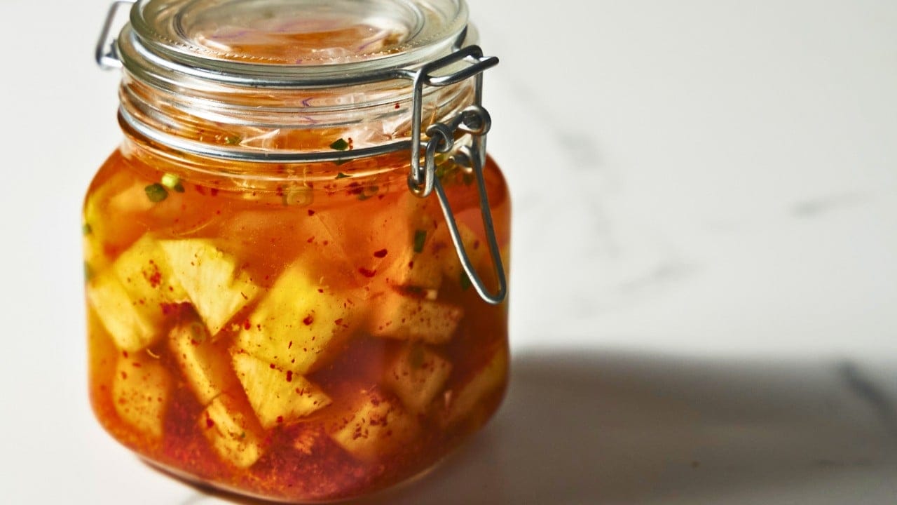 Unlock New Flavors with Pickled Pineapple in Your Dishes 3 Unlock New Flavors with Pickled Pineapple in Your Dishes - Fermented Pineapple kimchi. ss2380286051 degm