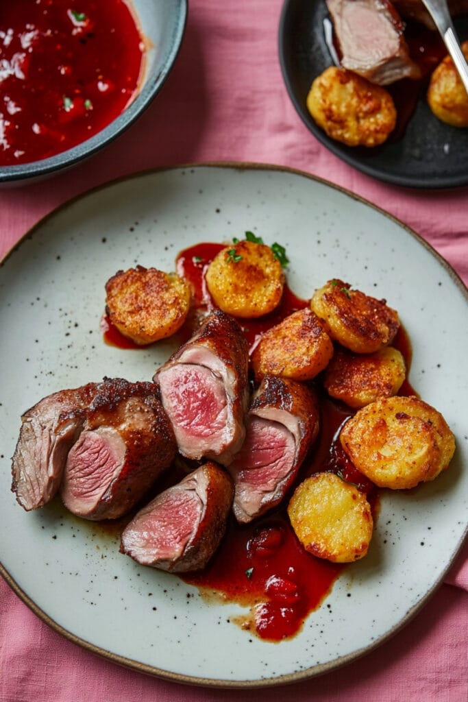 How to Make Five-Spice Duck Breasts with Crisp Potato Cakes 2 How to Make Five-Spice Duck Breasts with Crisp Potato Cakes - Five Spice Duck Breasts with Crisp Potato Cakes Pin 1