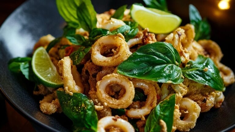 How to Make Garlicky Calamari with Basil & Lime 1 How to Make Garlicky Calamari with Basil & Lime - Garlicky Calamari with Basil Chile Lime 1