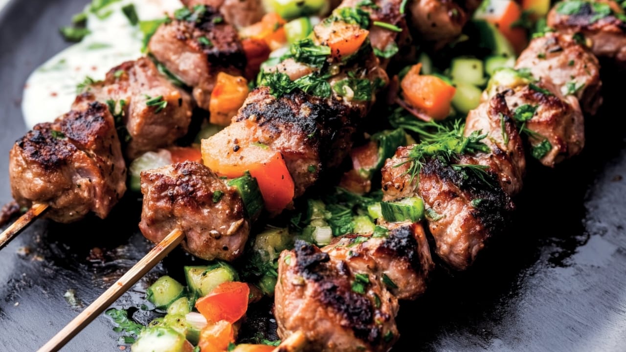 Taste the World: 25 Bold Dinner Recipes with Global Flavors 8 Taste the World: 25 Bold Dinner Recipes with Global Flavors - Georgian Lamb Kebabs with Dill Sauce 1