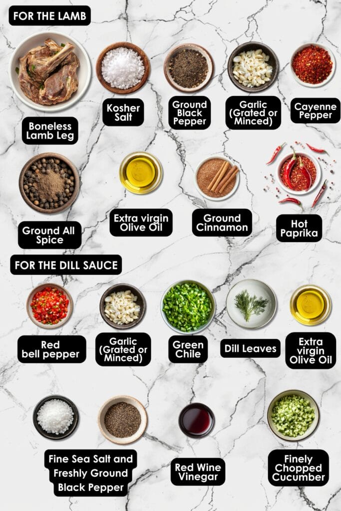 Georgian Lamb Kebabs for Your Next Dinner Feast 3 Georgian Lamb Kebabs for Your Next Dinner Feast - Georgian Lamb Kebabs with Dill Sauce Ingredients