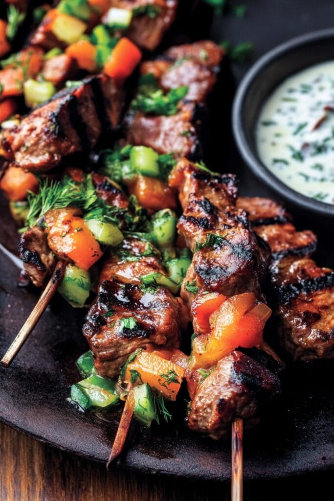 Georgian Lamb Kebabs for Your Next Dinner Feast 2 Georgian Lamb Kebabs for Your Next Dinner Feast - Georgian Lamb Kebabs with Dill Sauce Pin