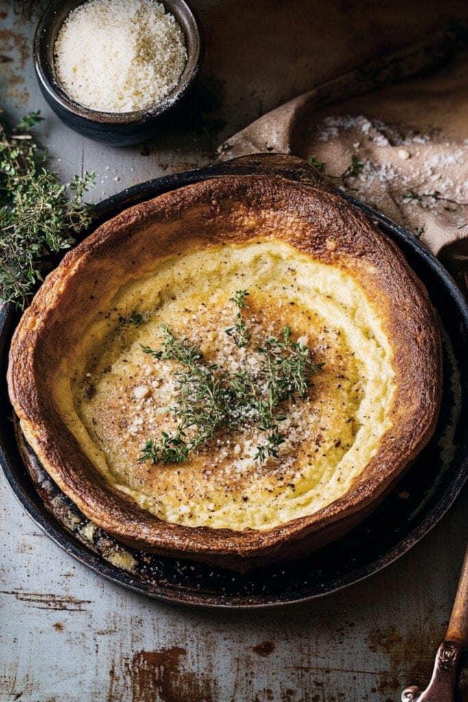 16 Egg Recipes That Prove Breakfast for Dinner Is Always a Good Idea 18 16 Egg Recipes That Prove Breakfast for Dinner Is Always a Good Idea - Herbed Parmesan Dutch Baby Dinner Pin