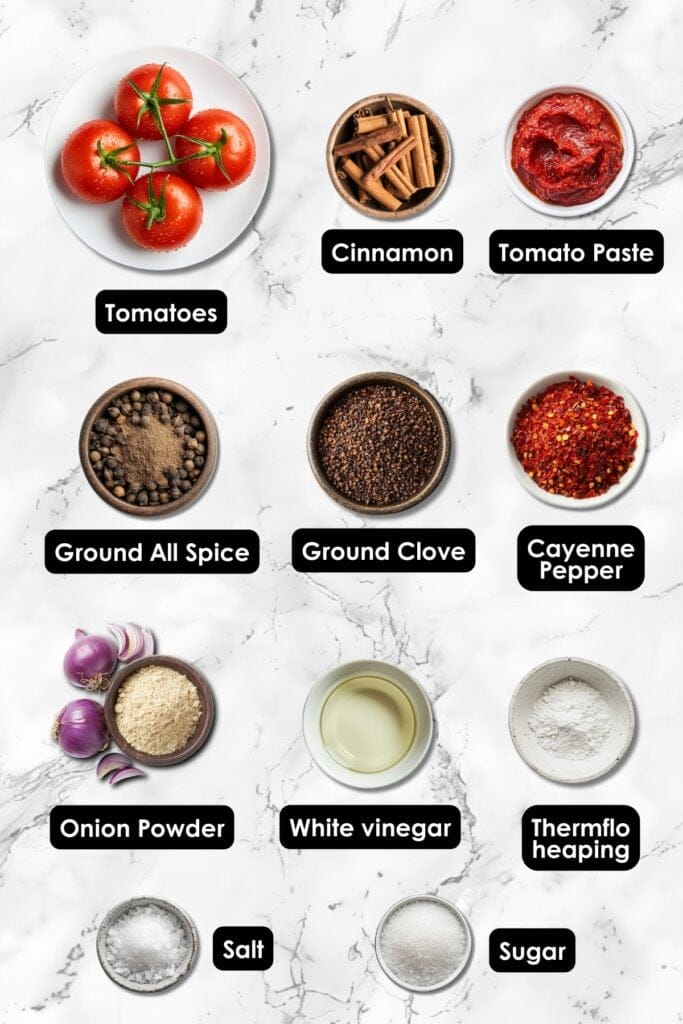 Recreate Heinz Ketchup’s Signature Flavor with This DIY Recipe 4 Recreate Heinz Ketchup’s Signature Flavor with This DIY Recipe - Homemade Heinz Style Ketchup Ingredients