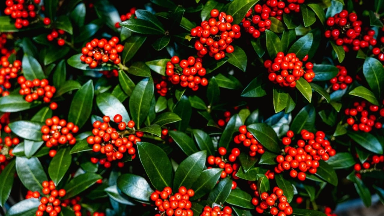 Brighten Your Winter Garden with These 16 Red Berry Shrubs 16 Brighten Your Winter Garden with These 16 Red Berry Shrubs - Japanese Skimmia ss2553321351 dpdgm