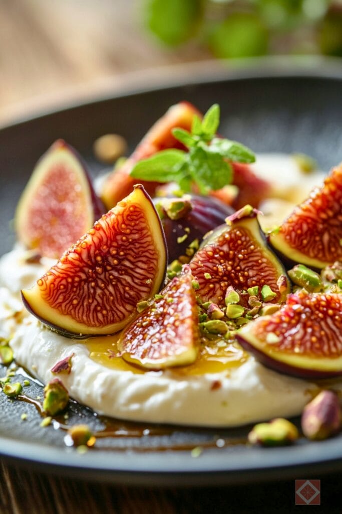 Delicious Mediterranean Diet Breakfast: Creamy Yogurt & Fig Bowl - Mediterranean Yogurt Fig Bowl pin midia 3