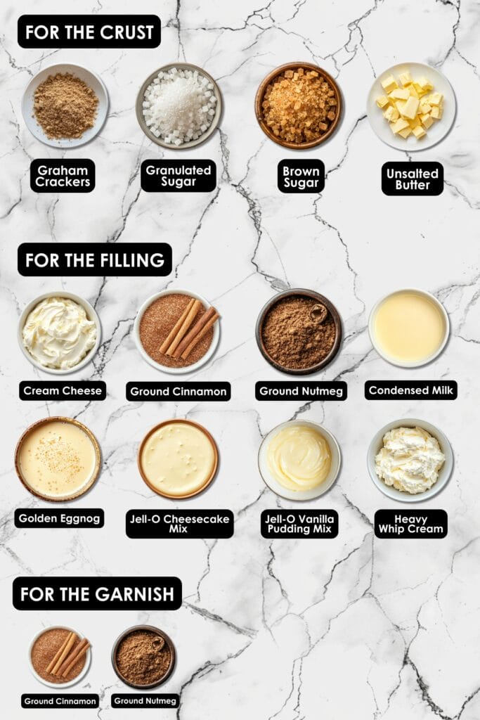 The Best No-Bake Eggnog Cream Pie for the Holidays 3 The Best No-Bake Eggnog Cream Pie for the Holidays - No Bake Eggnog Cream Pie Ingredients