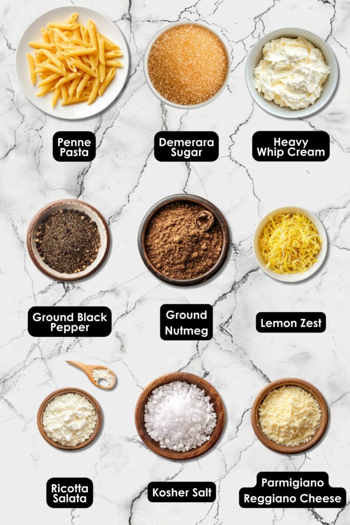 Simple Penne Recipe with a Zesty Twist of Lemon 4 Simple Penne Recipe with a Zesty Twist of Lemon - Penne With Ricotta Parmesan Ingredients