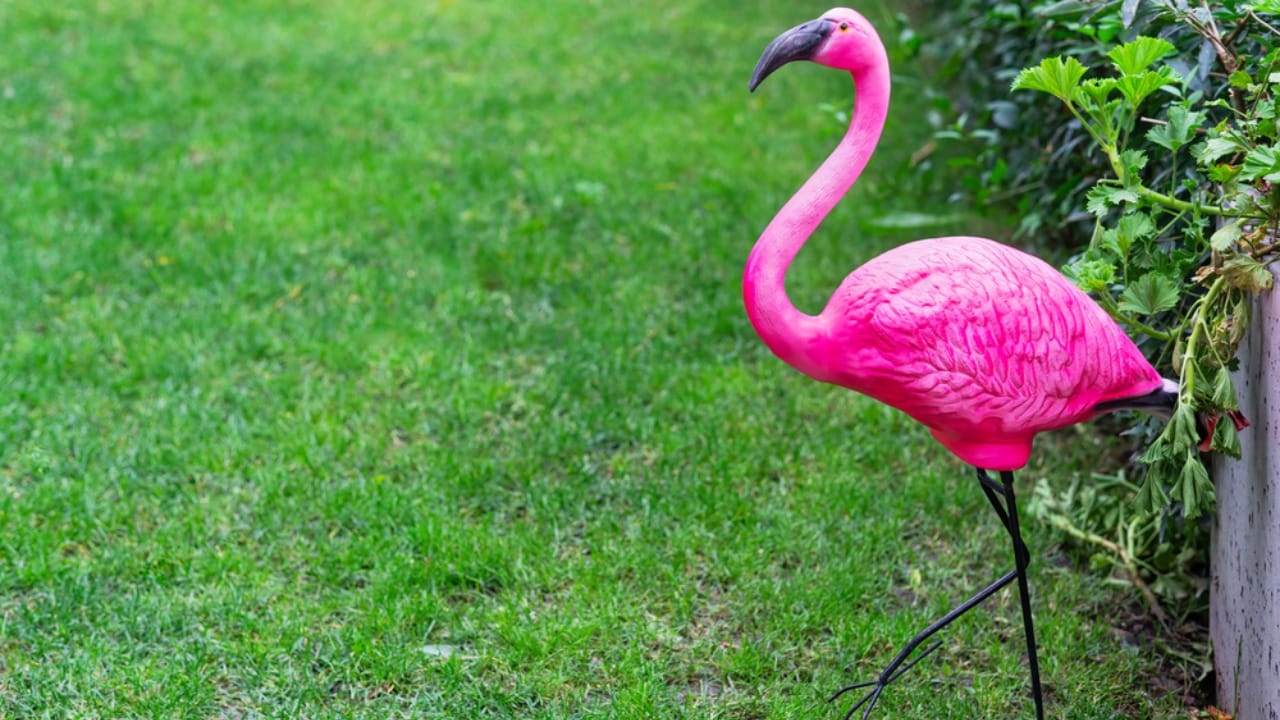 Front Yard Upgrades: 25 Simple Landscaping Ideas That Add Value - Pink flamingo yard decor statue dp571740760 dnoh