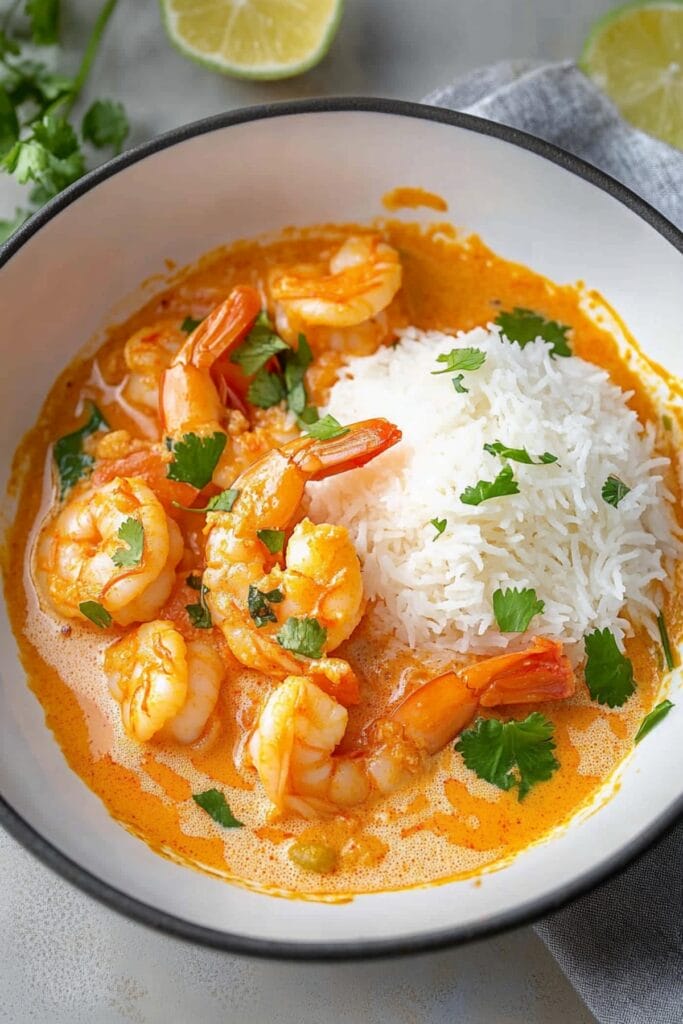 18 Irresistible Seafood Recipes for Fresh and Bold Dinner Ideas 12 18 Irresistible Seafood Recipes for Fresh and Bold Dinner Ideas - Red Coconut Curry Shrimp Pin