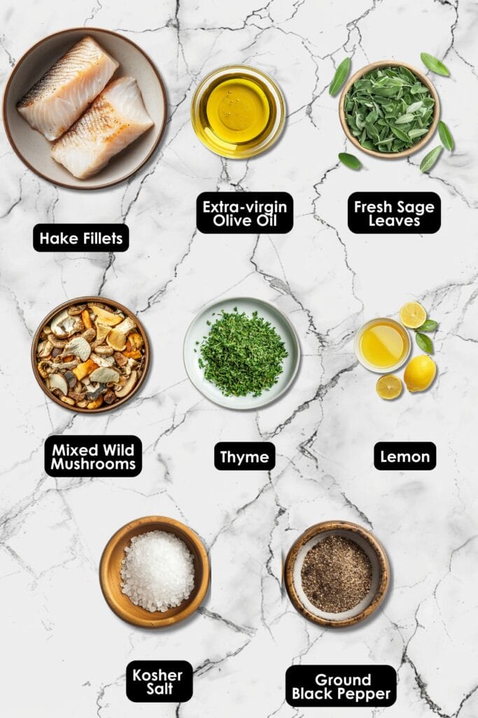 Light & Flavorful Roasted Hake for Family Dinners 3 Light & Flavorful Roasted Hake for Family Dinners - Roasted Hake With Crispy Mushrooms Ingredients