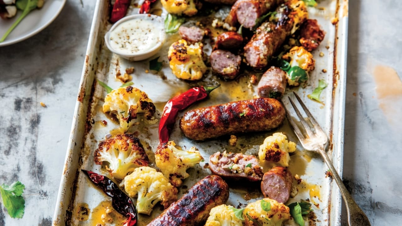 Taste the World: 25 Bold Dinner Recipes with Global Flavors 26 Taste the World: 25 Bold Dinner Recipes with Global Flavors - Roasted Sausage Cauliflower With Cumin Turkish Pepper 1
