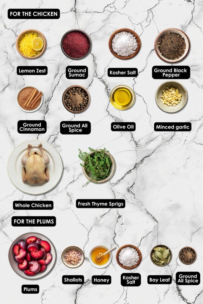 Flavorful Sumac Chicken with Sweet Plums Is a Perfect Combination 3 Flavorful Sumac Chicken with Sweet Plums Is a Perfect Combination - Roasted Sumac Chicken with Plums Ingredients