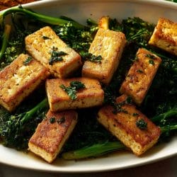 Garlic & Tofu Recipe for a Quick & Delicious Dinner 6 Garlic & Tofu Recipe for a Quick & Delicious Dinner - Roasted Tofu With Broccoli Rabe Garlic 1