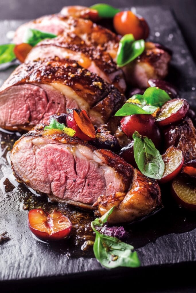 A Perfect Balance of Sweet & Savory: Duck Breasts with Plums 2 A Perfect Balance of Sweet & Savory: Duck Breasts with Plums - Seared Duck Breasts with Plums Garam Masala Pin