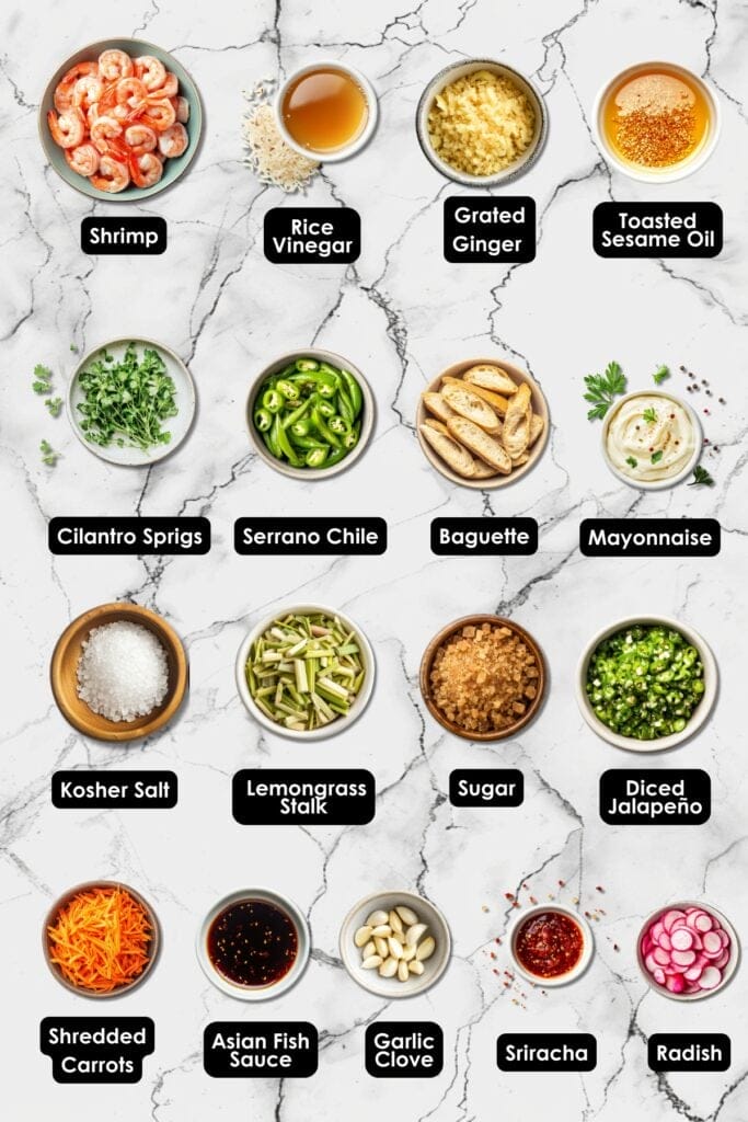 Flavors of Vietnam: Shrimp Banh Mi Dinner Recipe 3 Flavors of Vietnam: Shrimp Banh Mi Dinner Recipe - Shrimp Banh Mi Ingredients