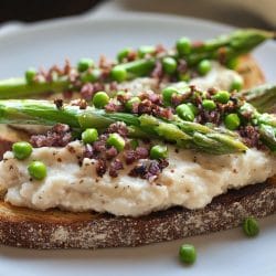 Creamy Asparagus Carbonara: A Light & Elegant Dinner Option 6 Creamy Asparagus Carbonara: A Light & Elegant Dinner Option - Smashed White Bean Toasts With Roasted Asparagus Sumac 1