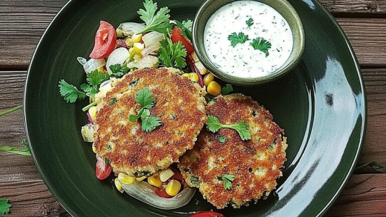 Mediterranean-Inspired Crab Cakes with a Zesty Twist 8 Mediterranean-Inspired Crab Cakes with a Zesty Twist - Spiced Crab Corn Cakes With Coriander Yogurt 1