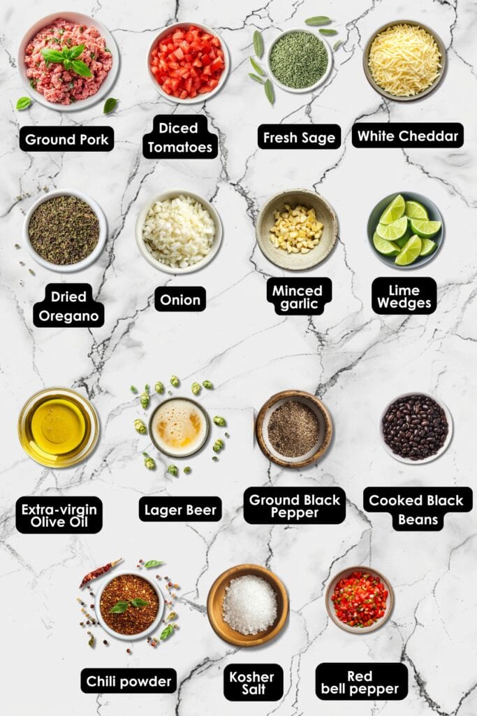 Black Bean Chili with a Spicy Twist for Dinner Tonight 3 Black Bean Chili with a Spicy Twist for Dinner Tonight - Spicy Pork Black Bean Chili Ingredients