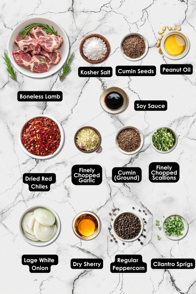 Explore Bold Flavors with This Spicy Cumin Lamb Dinner Recipe 3 Explore Bold Flavors with This Spicy Cumin Lamb Dinner Recipe - Spicy Stir Fried Cumin Lamb Ingredients