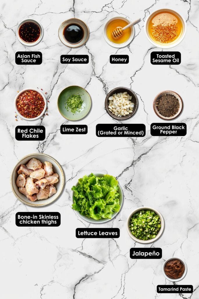 Easy Tamarind Chicken Recipe Perfect for Dinner 3 Easy Tamarind Chicken Recipe Perfect for Dinner - Sticky Tamarind Chicken with Crisp Lettuce Ingredients