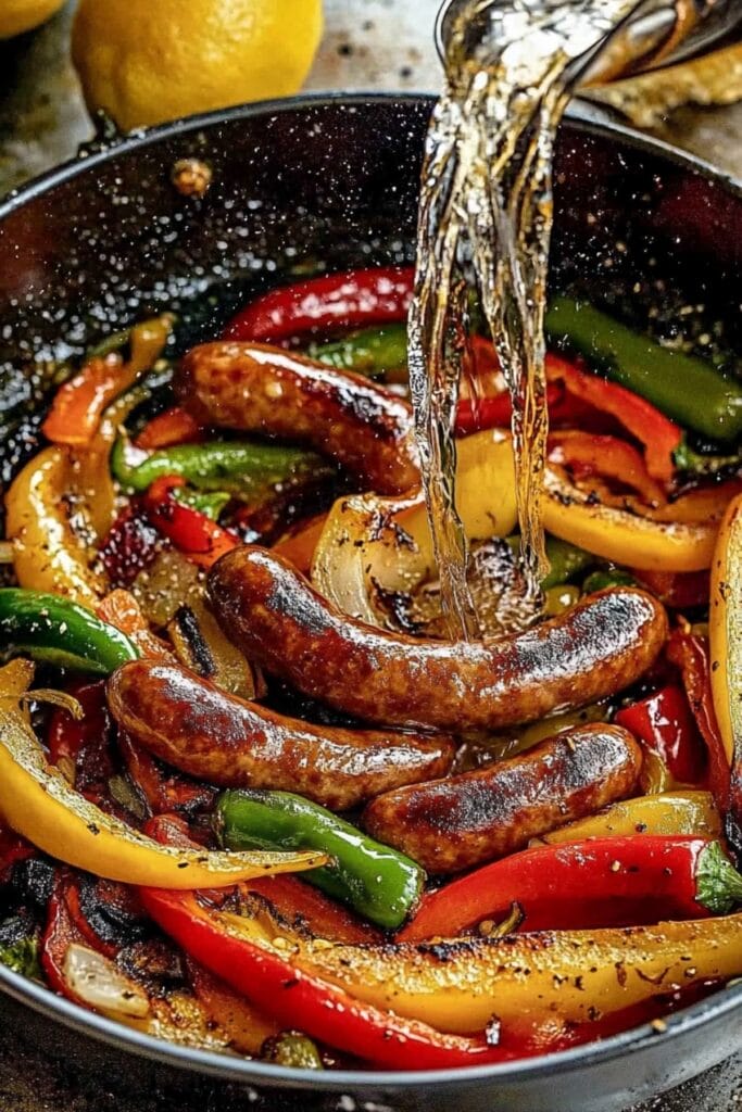 Sweet Pepper & Sausage Dinner Recipe Everyone Will Love 2 Sweet Pepper & Sausage Dinner Recipe Everyone Will Love - Sweet Peppers Sausages Pin