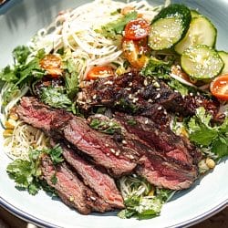 Easy Vietnamese Steak Dinner Recipe with Fresh Noodles 4 Easy Vietnamese Steak Dinner Recipe with Fresh Noodles - Vietnamese Style Skirt Steak with Herb Noodle Salad 1