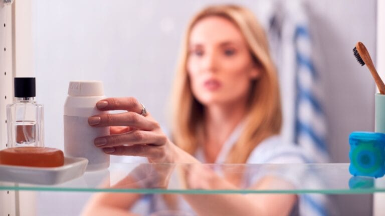 Stop Storing These 15 Things in the Bathroom—Here’s Why 6 Stop Storing These 15 Things in the Bathroom—Here’s Why - bathroom woman ss1649751979 degm