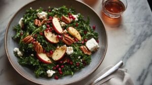 You’re One Maple-Dijon Dressing Away from Loving Kale Salad 1 You’re One Maple-Dijon Dressing Away from Loving Kale Salad - Apple Pomegranate Kale Salad midia