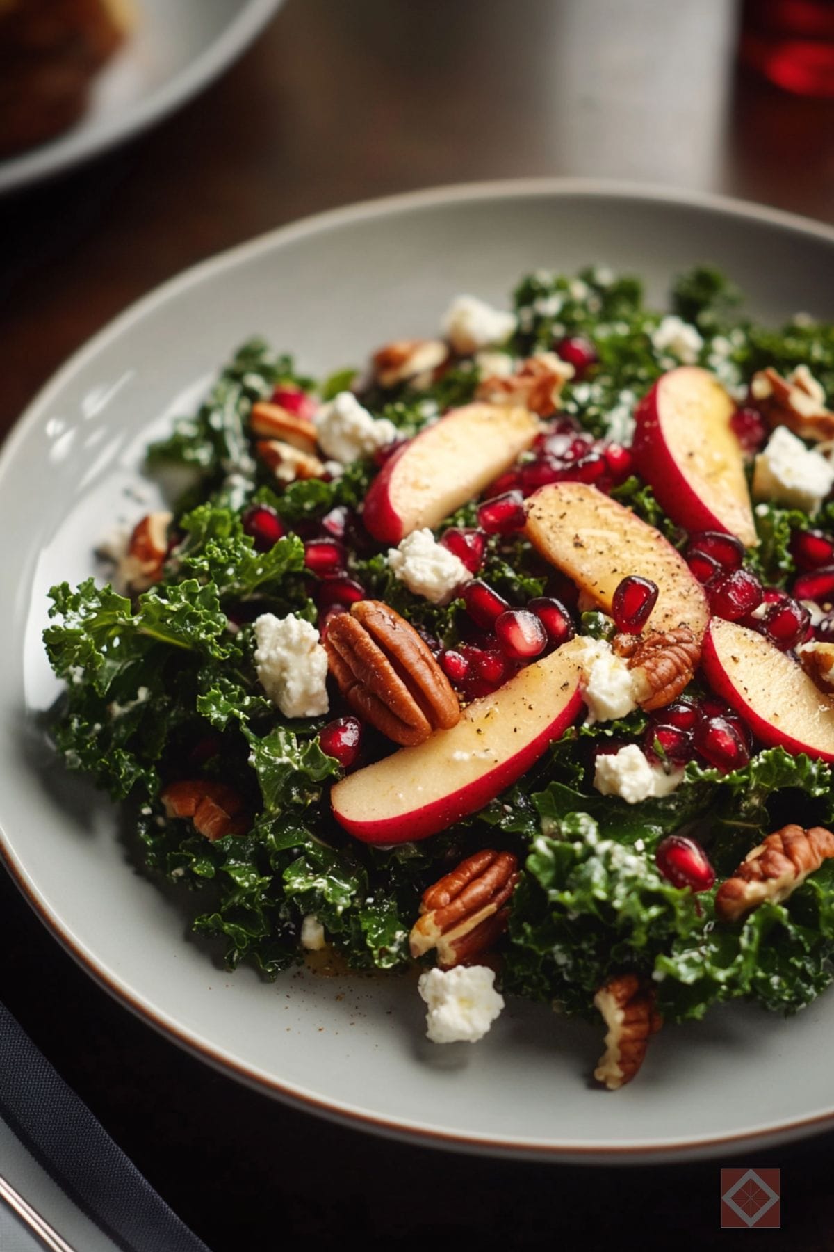 You’re One Maple-Dijon Dressing Away from Loving Kale Salad 3 You’re One Maple-Dijon Dressing Away from Loving Kale Salad - Apple Pomegranate Kale Salad pin 1 midia 1