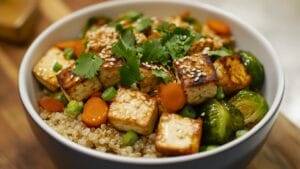 Easy Dinner Idea: Asian Grain Bowl with Miso Dressing 1 Easy Dinner Idea: Asian Grain Bowl with Miso Dressing - Asian Grain Bowl with Miso Dressing midia