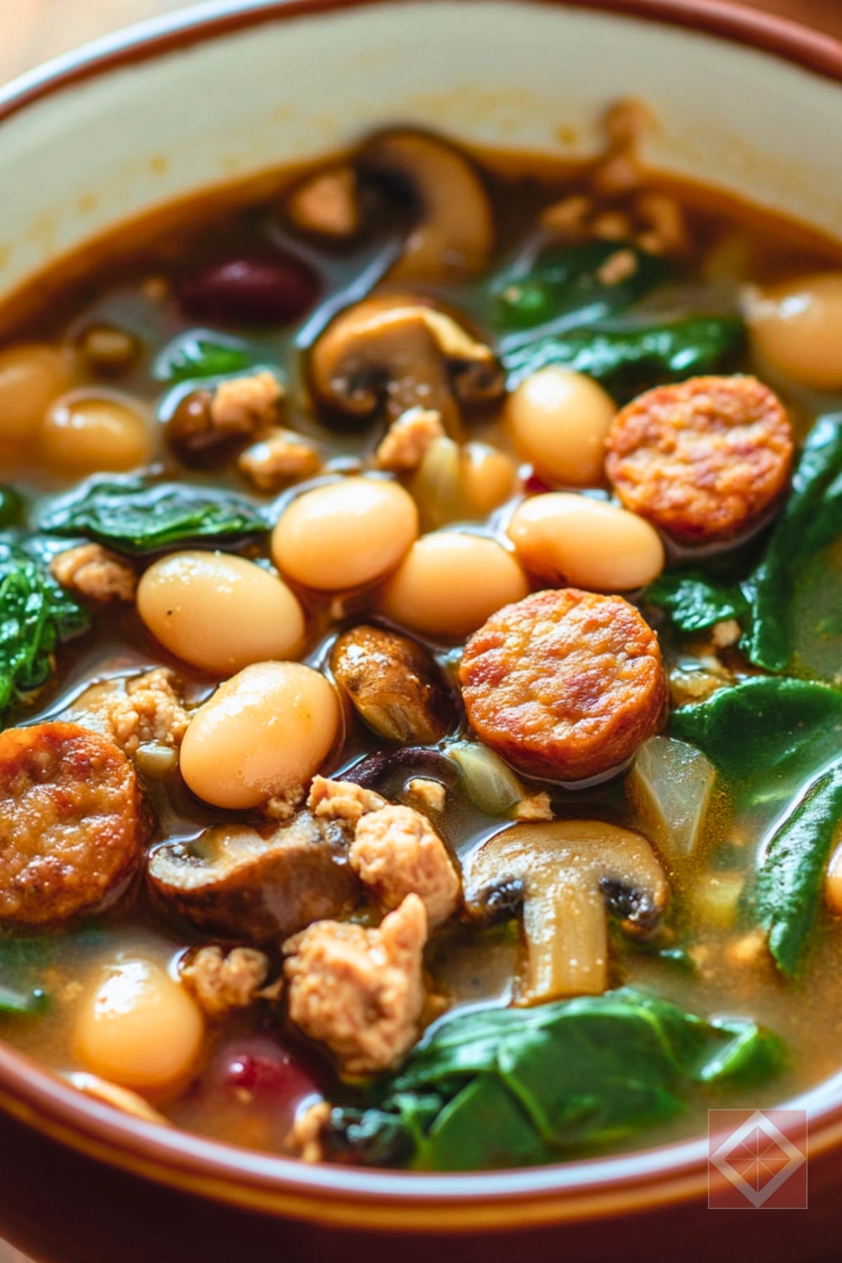 39 One Pot Soup Recipes That’ll Make You Want to Cancel Plans & Stay In 10 39 One Pot Soup Recipes That’ll Make You Want to Cancel Plans & Stay In - Bean Soup with Sausage and Spinach pin 1 midia