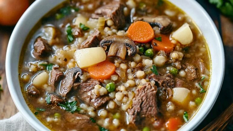 Best Beef & Barley Soup with Wild Mushrooms One Pot Recipe 8 Best Beef & Barley Soup with Wild Mushrooms One Pot Recipe - Beef and Barley Soup with Wild Mushrooms midia