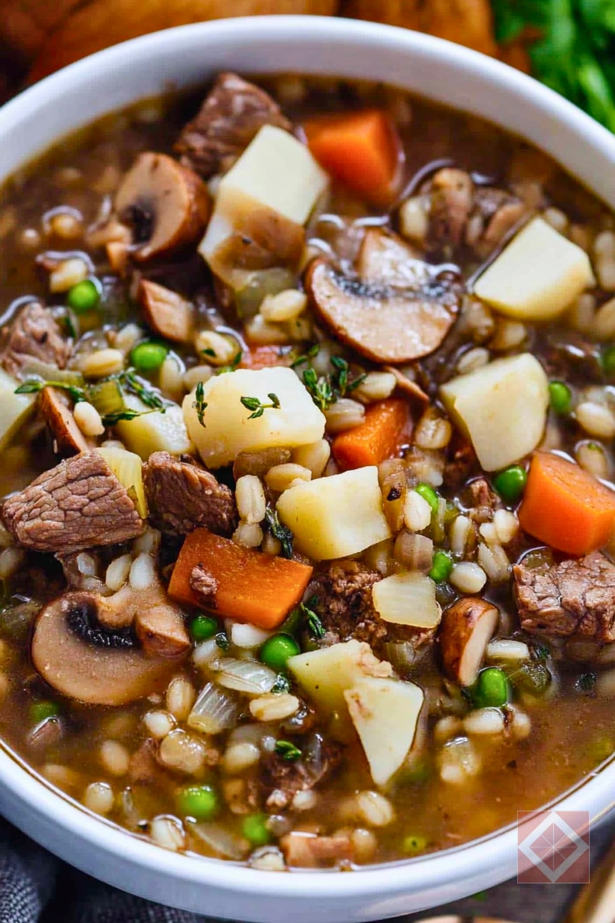 Best Beef & Barley Soup with Wild Mushrooms One Pot Recipe 3 Best Beef & Barley Soup with Wild Mushrooms One Pot Recipe - Beef and Barley Soup with Wild Mushrooms pin 1 midia