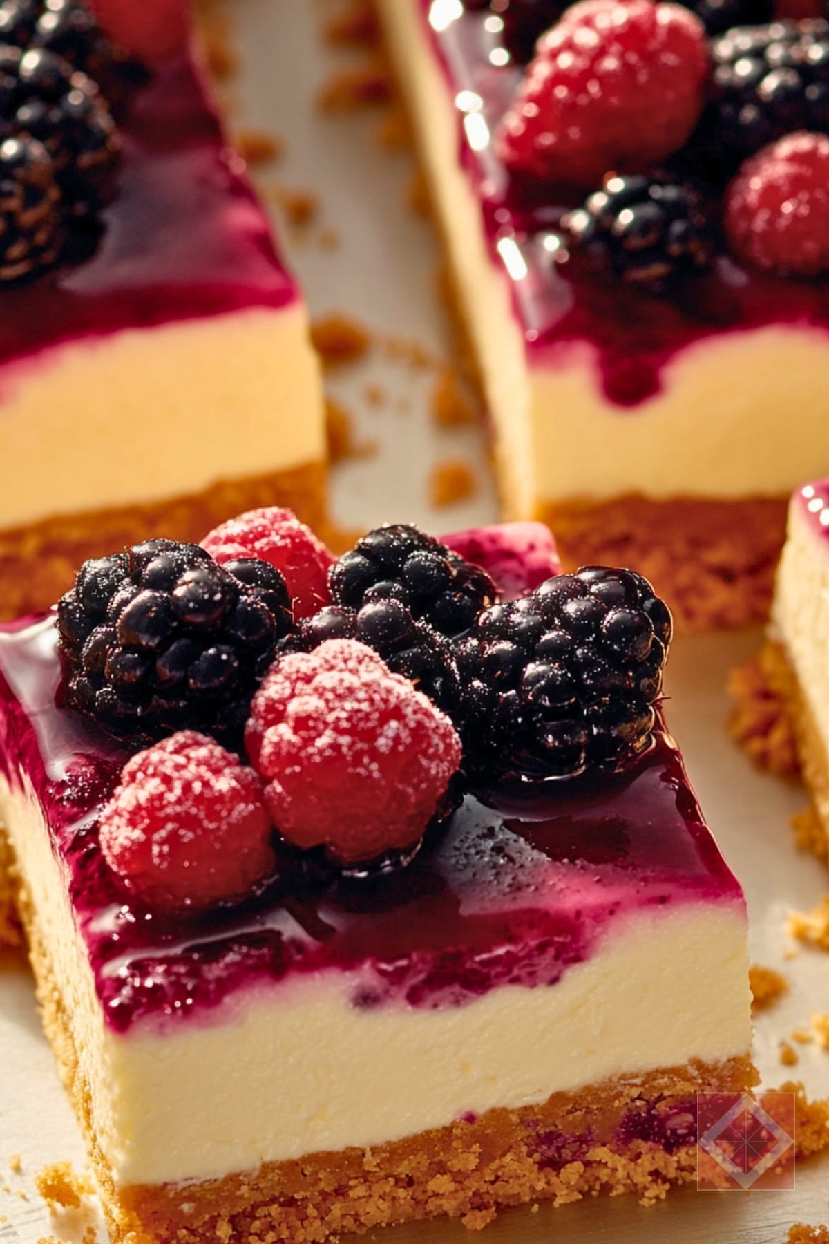 Berry Cheesecake Bars: A No-Fuss Sweet Treat 4 Berry Cheesecake Bars: A No-Fuss Sweet Treat - Berry Cheesecake Bars pin 2 midia