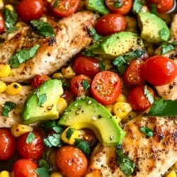 Best Sautéed Chicken with Cherry Tomatoes, Toasted Corn & Avocado for Two One-Pot Recipe 5 Best Sautéed Chicken with Cherry Tomatoes, Toasted Corn & Avocado for Two One-Pot Recipe - Best Sauteed Chicken with Cherry Tomatoes Toasted Corn and Avocado midia