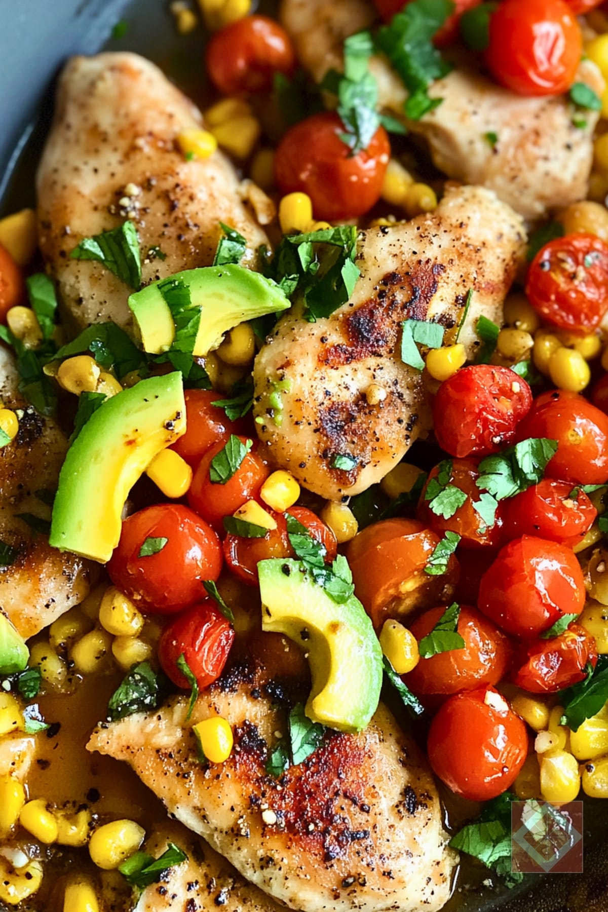 20 Flavor-Packed Poultry One-Pot Recipes That'll Save Your Weeknights 3 20 Flavor-Packed Poultry One-Pot Recipes That'll Save Your Weeknights - Best Sauteed Chicken with Cherry Tomatoes Toasted Corn and Avocado pin 1 midia