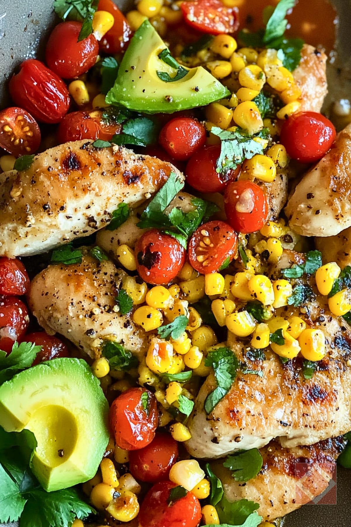 Best Sautéed Chicken with Cherry Tomatoes, Toasted Corn & Avocado for Two One-Pot Recipe 4 Best Sautéed Chicken with Cherry Tomatoes, Toasted Corn & Avocado for Two One-Pot Recipe - Best Sauteed Chicken with Cherry Tomatoes Toasted Corn and Avocado pin 2 midia