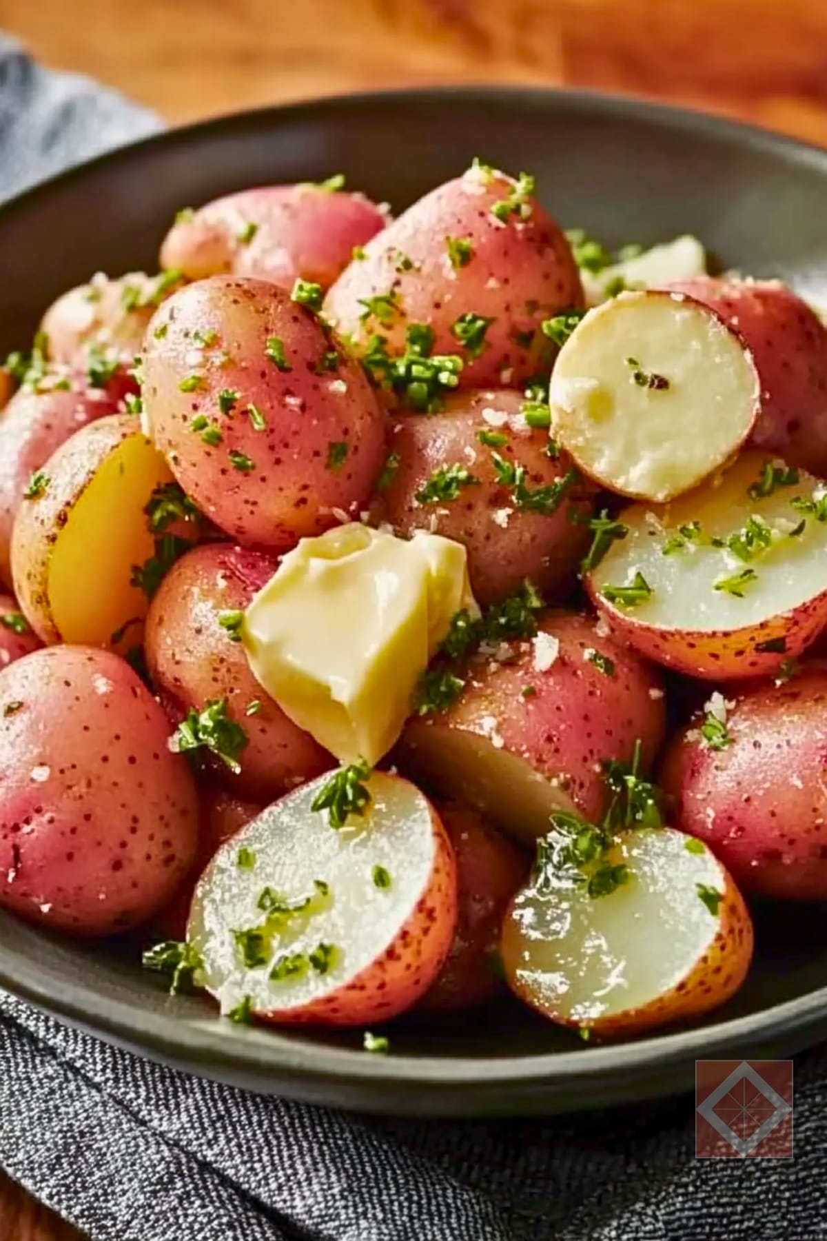 Simple One Pot Recipe Boiled Red Potatoes with Butter & Herbs 2 Simple One Pot Recipe Boiled Red Potatoes with Butter & Herbs - Boiled Red Potato pin 1 midia