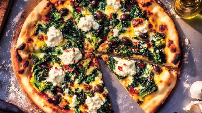 Broccoli Rabe & Olive Pizza: Your New Dinner Favorite 9 Broccoli Rabe & Olive Pizza: Your New Dinner Favorite - Broccoli Rabe Pizza midia