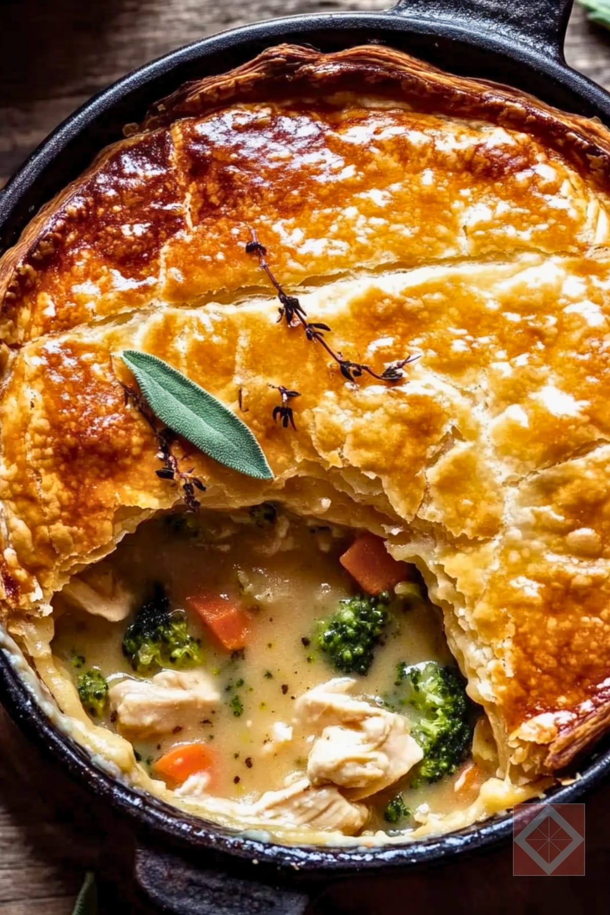 How to Make the Perfect Sage-Butter Chicken Pot Pie 4 How to Make the Perfect Sage-Butter Chicken Pot Pie - Browned Sage Butter Chicken pin 2 midia