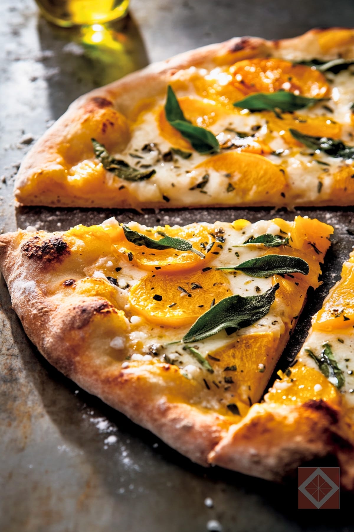 Bold Flavors of Sage & Butternut Squash in Every Pizza Slice 3 Bold Flavors of Sage & Butternut Squash in Every Pizza Slice - Butternut Squash Pizza pin 1 midia