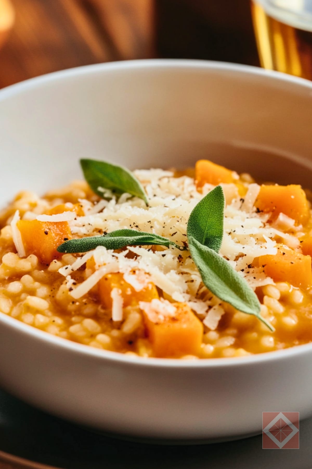 Healthy Butternut Squash Risotto with Leek & Sage 4 Healthy Butternut Squash Risotto with Leek & Sage - Butternut Squash Risotto pin 2 midia