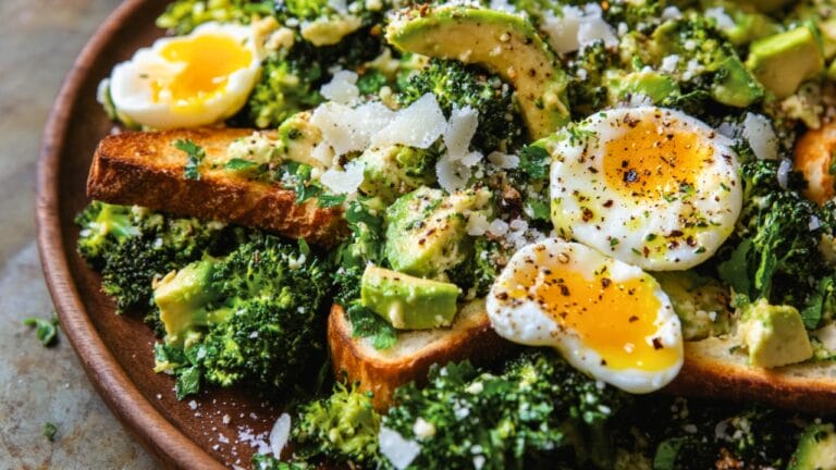 Easy Caesar Broccoli with Eggs & Crispy Sourdough Toast 3 Easy Caesar Broccoli with Eggs & Crispy Sourdough Toast - Caesar Broccoli midia