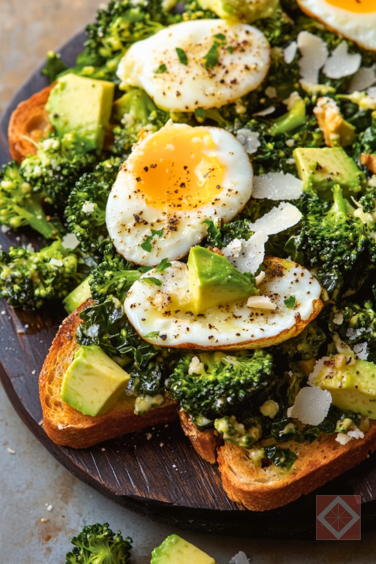 Easy Caesar Broccoli with Eggs & Crispy Sourdough Toast 3 Easy Caesar Broccoli with Eggs & Crispy Sourdough Toast - Caesar Broccoli pin 2 midia