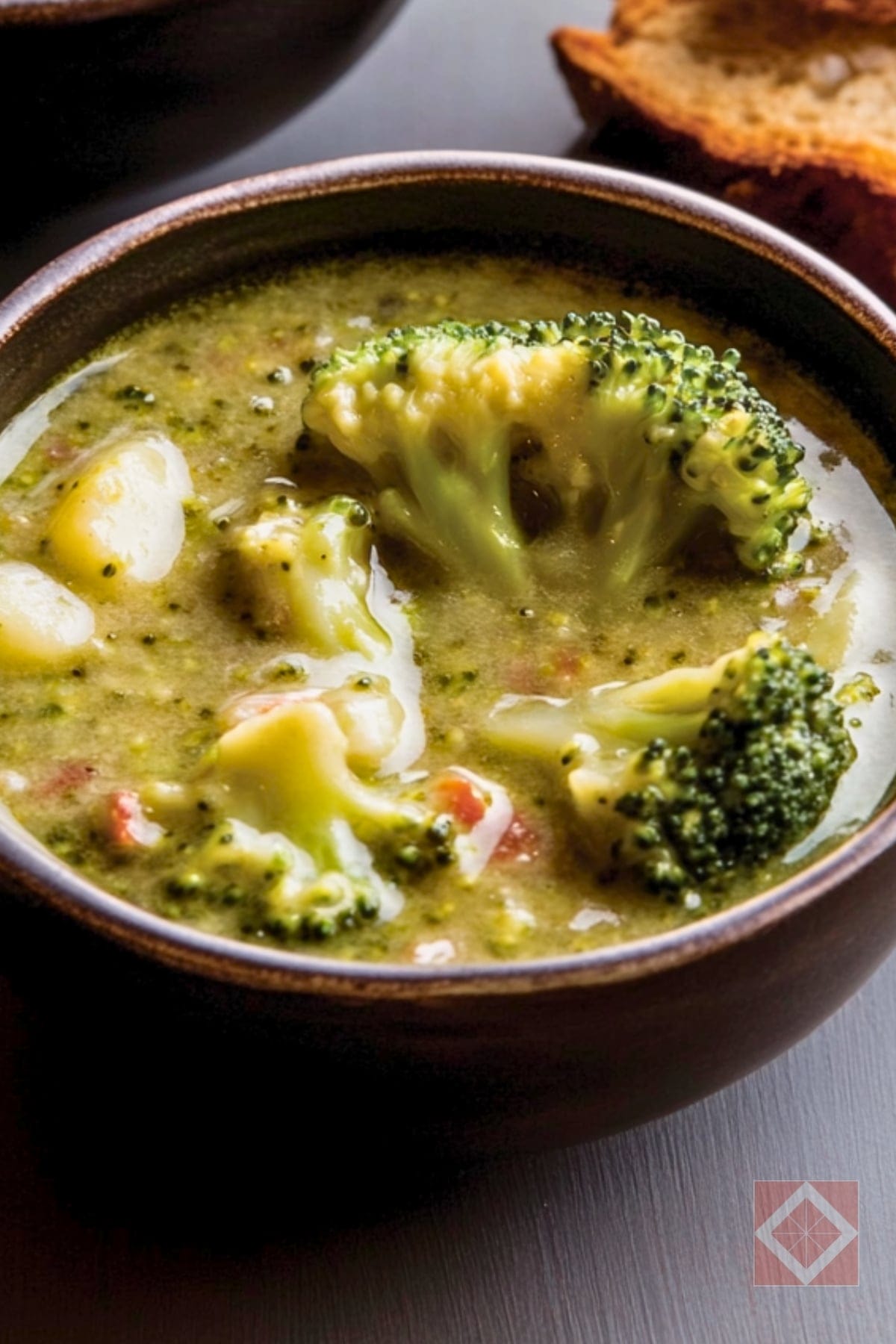 Caramelized Broccoli Soup: A Dinner Dish Full of Flavor 4 Caramelized Broccoli Soup: A Dinner Dish Full of Flavor - Caramelized Broccoli Soup pin 2 midia