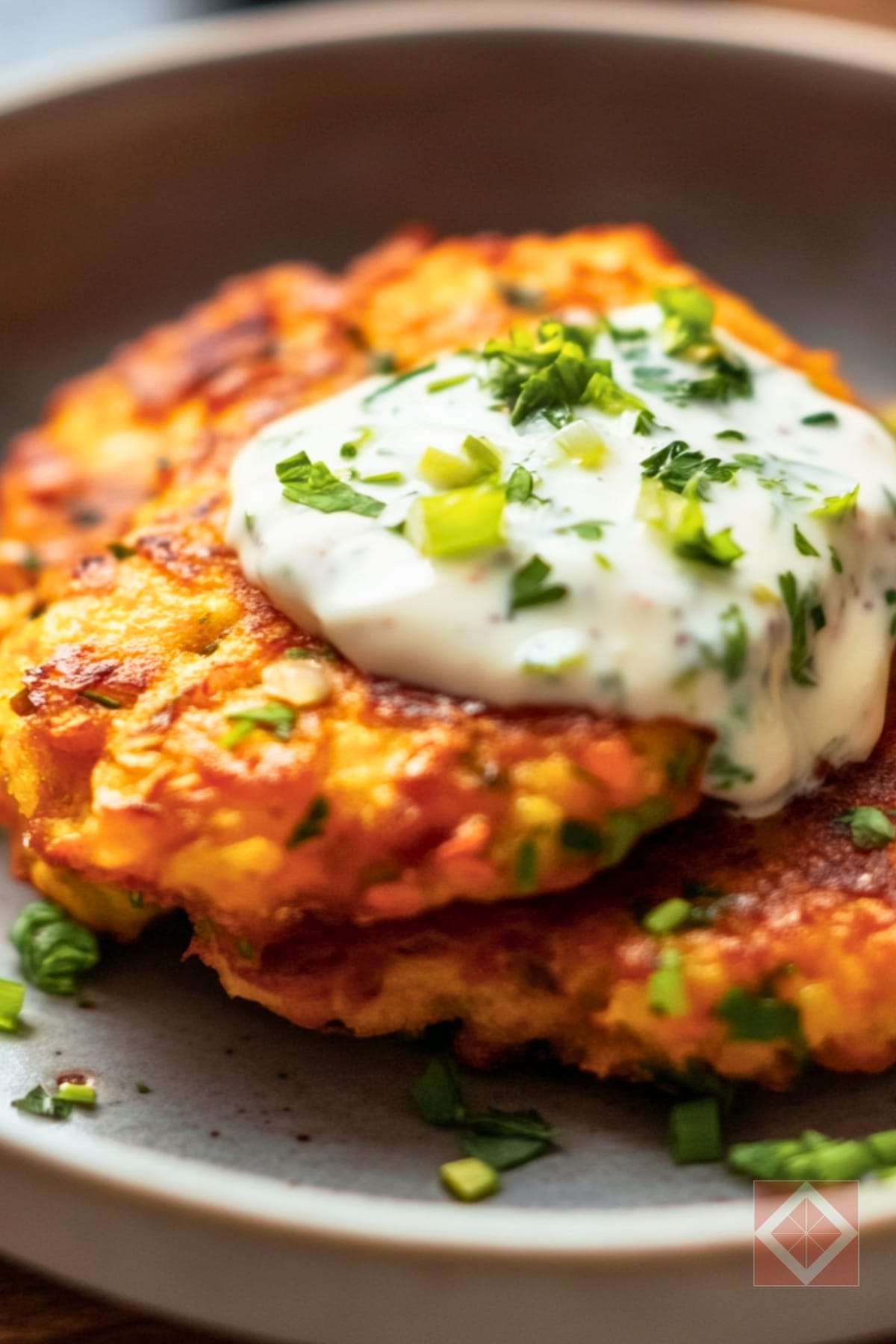 Carrot Fritters with Herb Yogurt: Healthy & Delicious 4 Carrot Fritters with Herb Yogurt: Healthy & Delicious - Carrot and Cannellini Bean Fritters with Herb Yogurt Sauce pin 2 midia